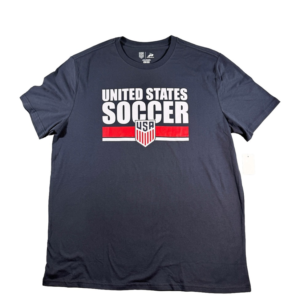 US Soccer Mens XL Navy Blue Graphic T-Shirt Icon Sports NWT